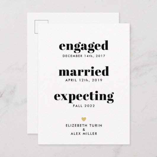 Funny Chronic Pregnancy Aankondiging Eén foto (Voorkant / Achterkant)