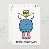 Funny Chubby Angel Humor Vrolijk kerstfeest Briefkaart (Voorkant / Achterkant)