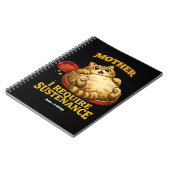 Funny Chubby Cat  “I Require Sustenance" Cute Notitieboek (Linkerzijde)