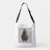 Funny Chubby Horse Canvas tas (Achterkant)