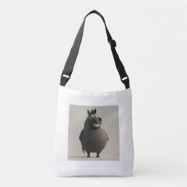 Funny Chubby Horse Canvas tas