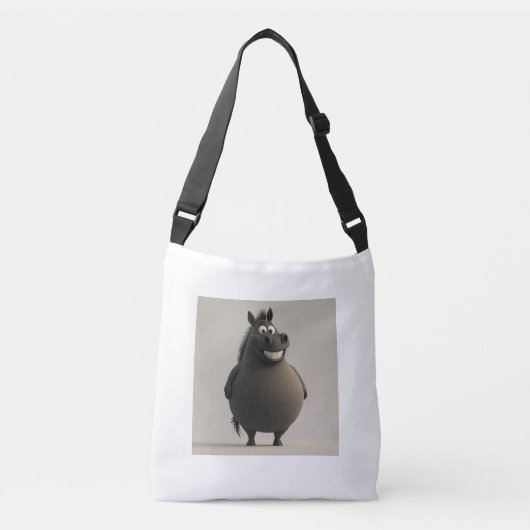 Funny Chubby Horse Canvas tas (Voorkant)
