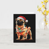 Funny Chug Christmas Graphics Dog Lights Lover Kaart (Gele Bloem)