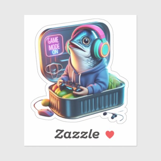  Funny Chunky Sardine Gamer Meme Sticker (Vel)