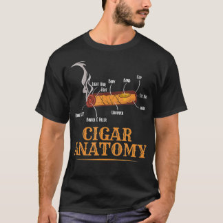 Funny Cigar Anatomy Smoker Cigars Whisky Lover Man T-shirt