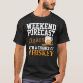 Funny Cigar and Whiskey Graphic Women Mannen Cigar T-shirt (Voorkant)