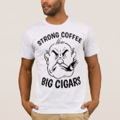 Funny CIGAR & COFFEE-Mannen T-shirts (Voorkant)
