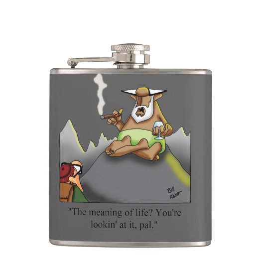 Funny Cigar Humor Flask Gift Heupfles (Voorkant)