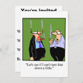 Funny Cigar Party-uitnodigingen Kaart (Voorkant / Achterkant)