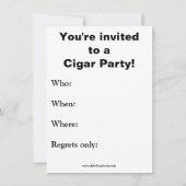 Funny Cigar Party-uitnodigingen Kaart (Achterkant)