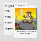 Funny Cigar Party-uitnodigingen Kaart (Voorkant / Achterkant)