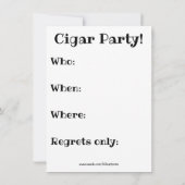 Funny Cigar Party-uitnodigingen Kaart (Achterkant)