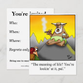 Funny Cigar Party-uitnodigingen Kaart (Voorkant / Achterkant)