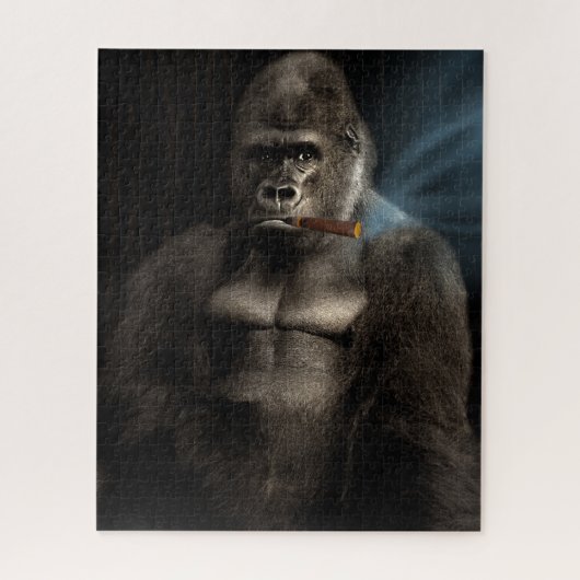 Funny Cigar Smoking Gorilla Smoker Legpuzzel (Verticaal)