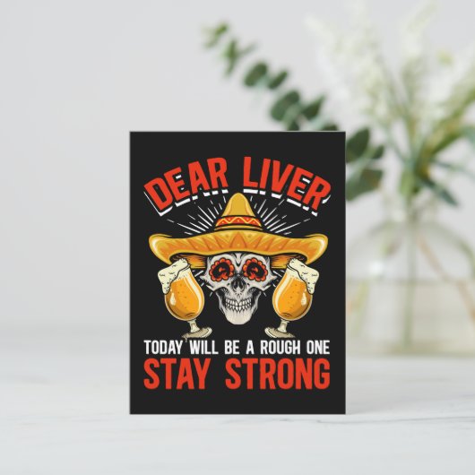 Funny Cinco De Mayo Beer Joke Alcohol Fun Briefkaart (Staand voorkant)