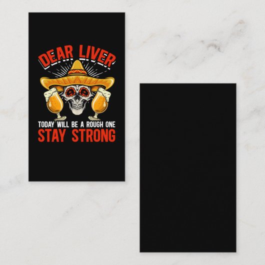 Funny Cinco De Mayo Beer Joke Alcohol Fun Visitekaartje (Voorkant / Achterkant)