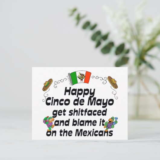 Funny Cinco de Mayo Briefkaart (Staand voorkant)