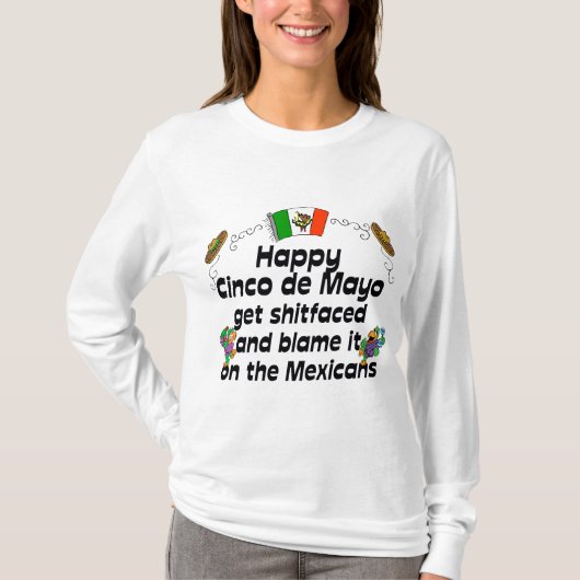 Funny Cinco de Mayo Dames T-shirt (Voorkant)