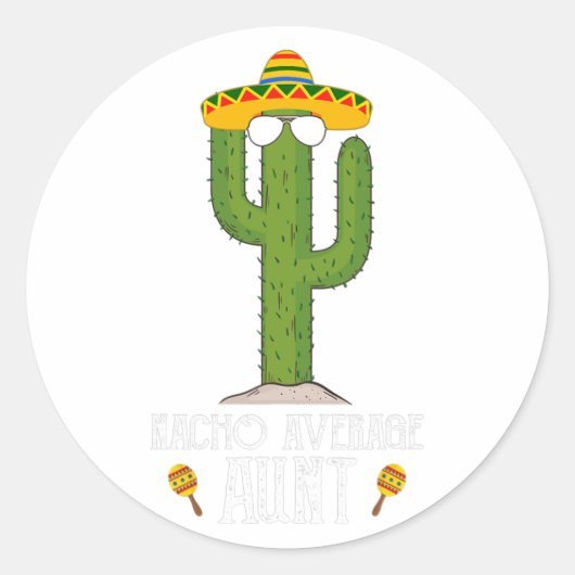 Funny Cinco De Mayo Fiesta Meme Gezegde Nacho Ronde Sticker (Voorkant)