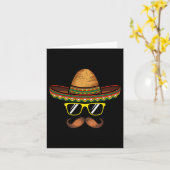 Funny Cinco de Mayo Funny Sombrero Pet met Sungl Kaart (Gele Bloem)