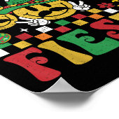 Funny Cinco De Mayo Groovy Lets Fiesta Smile Manne Poster (Hoek)