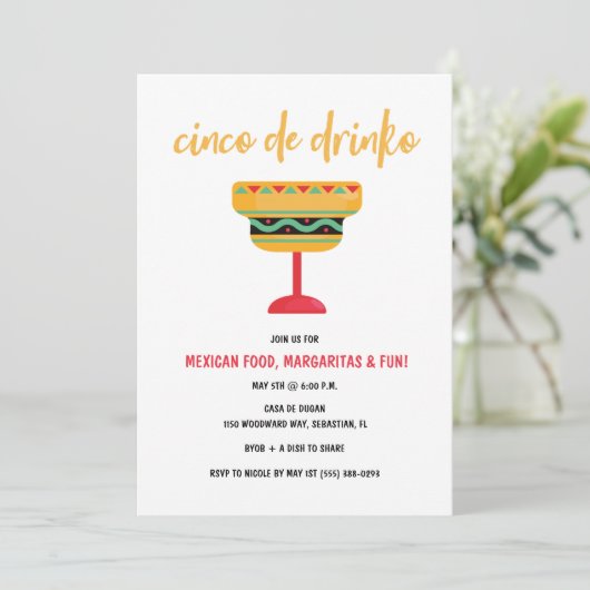 Funny Cinco de Mayo Party Kaart (Staand voorkant)