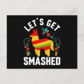 Funny Cinco De Mayo Pinata Let's Get Smashed Briefkaart (Voorkant)