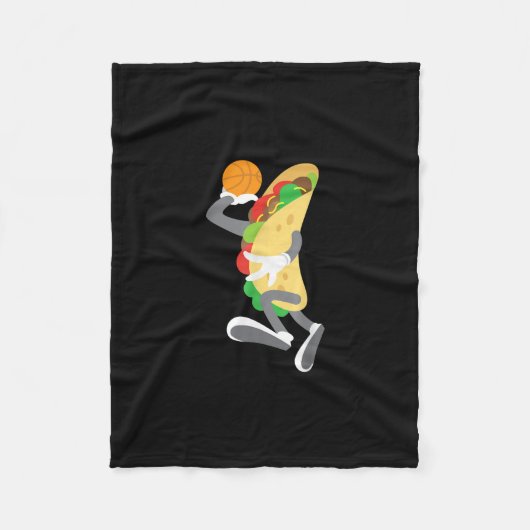 Funny Cinco De Mayo Taco Basketball Sportspeler Fleece Deken (Voorkant)