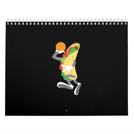 Funny Cinco De Mayo Taco Basketball Sportspeler Kalender (Hoes)