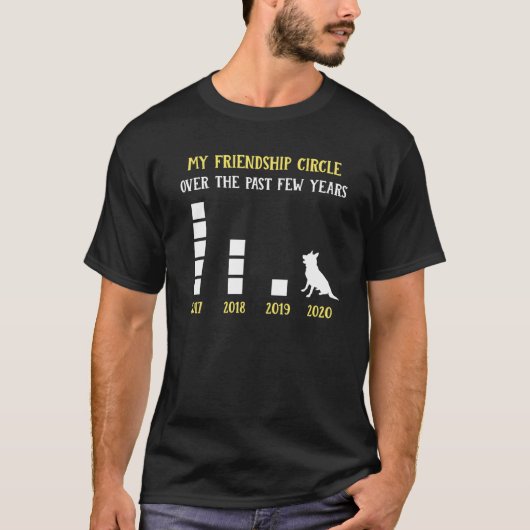 Funny Circle Friendship German Shepherd Apparel T-shirt (Voorkant)