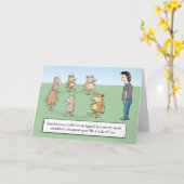 Funny Circle of Cats Birthday Kaart (Gele Bloem)