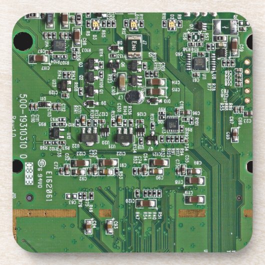 Funny circuit board bier onderzetter (Voorkant)