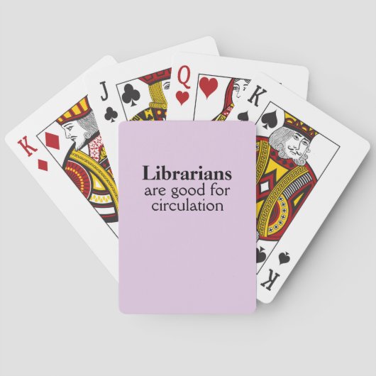Funny Circulation Pun Deck of Cards Librarian Gift Speelkaarten (Achterkant)