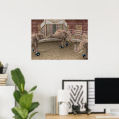 Funny Circus Elephants Poster (Thuiskantoor)