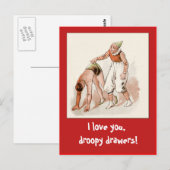 Funny Circus Poster (misschien Risque!) kaart (Voorkant / Achterkant)