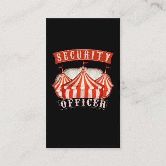 Funny Circus Security Officer Visitekaartje (Voorkant)