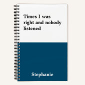 Funny citeert Notitieboek (Voorkant)