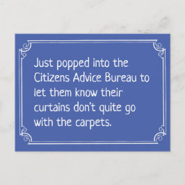 Funny Citizens Advice Bureau Joke Briefkaart
