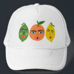 Funny Citrus Fruits Lemon Limoen Sinaasappel Trucker Pet<br><div class="desc">Haal de fiesta in deze leuke vrachtwagenhoed met een fruitpatroon. Waterverf kunst alleen voor jou! Bekijk mijn winkel voor meer design!</div>
