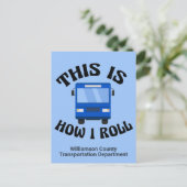 Funny City Bus Driver Dit is hoe ik me kan aanpass Briefkaart (Staand voorkant)