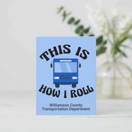 Funny City Bus Driver Dit is hoe ik me kan aanpass Briefkaart (Staand voorkant)