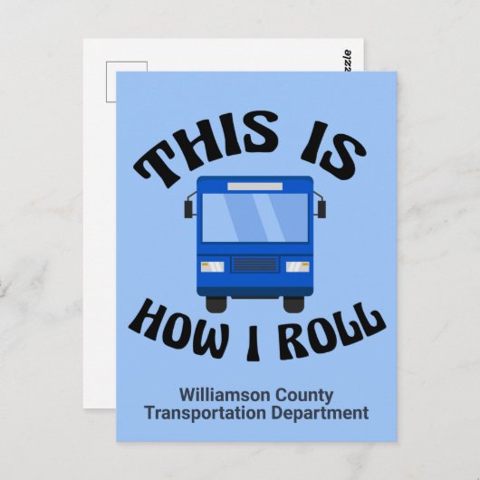 Funny City Bus Driver Dit is hoe ik me kan aanpass Briefkaart (Voorkant / Achterkant)