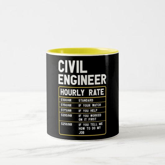 Funny Civil Engineer Two-Tone Coffee Mok (Center)
