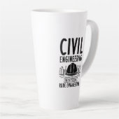 Funny Civil Engineering Gag Engineer Afstuderen Latte Mok (Rechterhoek)