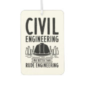Funny Civil Engineering Gag Engineer Afstuderen Luchtverfrisser (Voorkant)