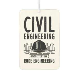 Funny Civil Engineering Gag Engineer Afstuderen Luchtverfrisser