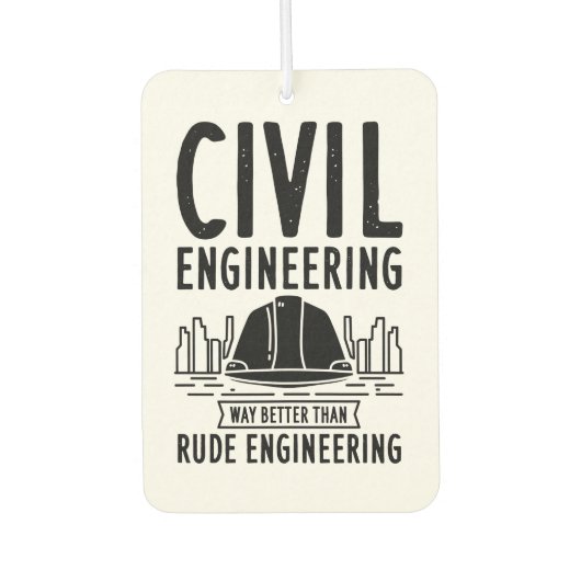 Funny Civil Engineering Gag Engineer Afstuderen Luchtverfrisser (Voorkant)