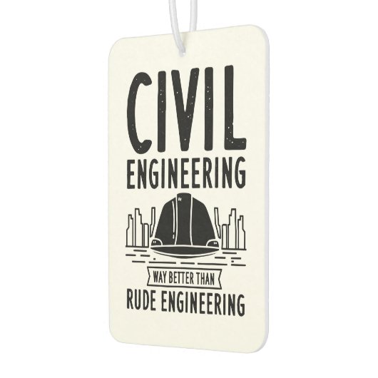 Funny Civil Engineering Gag Engineer Afstuderen Luchtverfrisser (Links)
