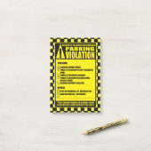 Funny Civilian Parking Ticket Post-it® Notes (Op bureau)