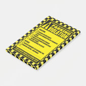 Funny Civilian Parking Ticket Post-it® Notes (Schuin)